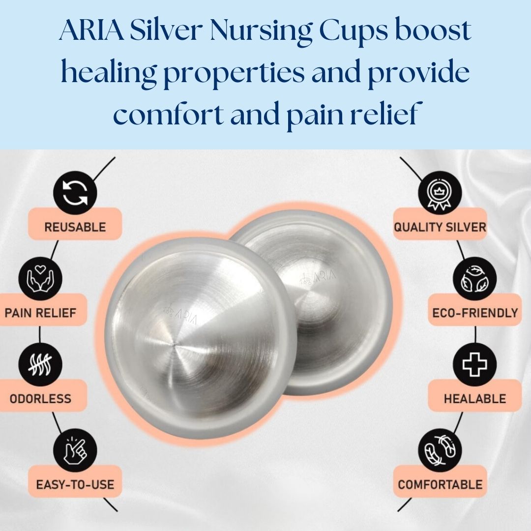 Aria Silver Nursing Cups
